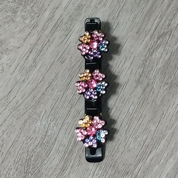 Rainbow Rhinestone Black Alligator Hair Clip - Picture 2 of 3